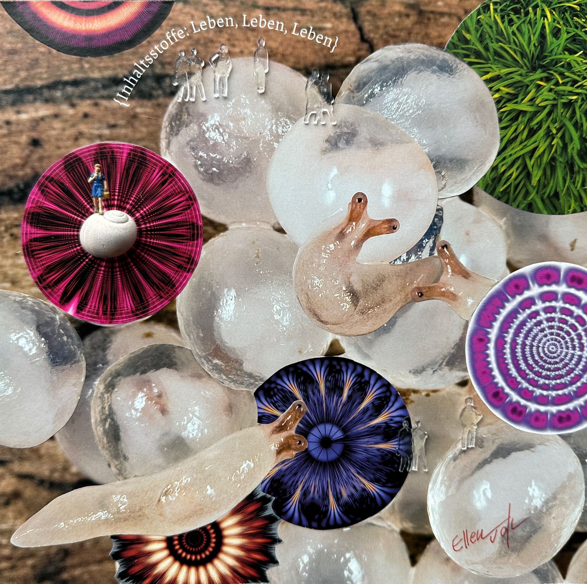 Leben  Collage 20x20 cm